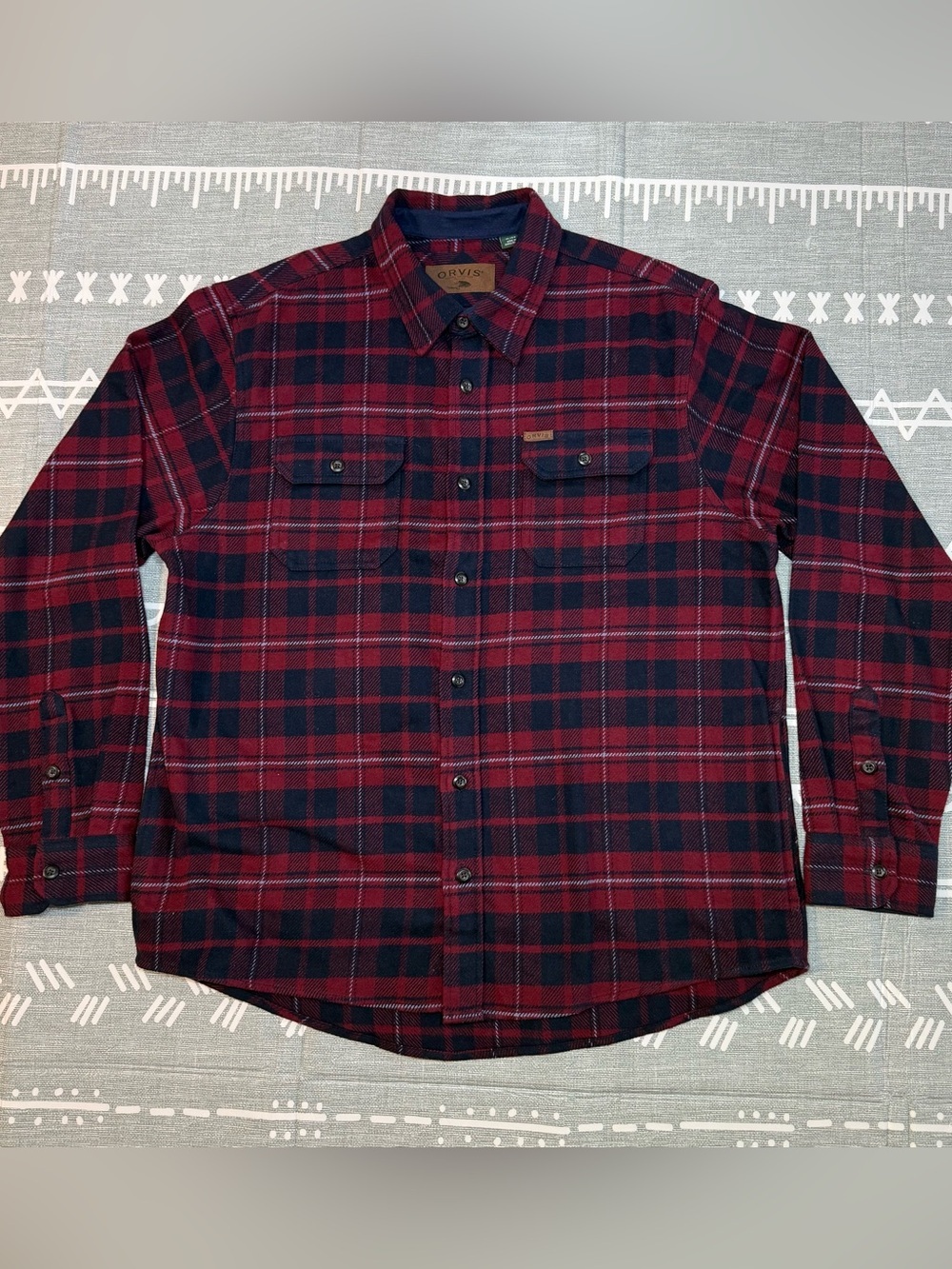 Orvis Big Bear Heavyweight Flannel Shirt Mens Plaid Shacket